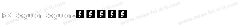 RM Regular Regular字体转换